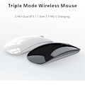 Miniatyrbilde 5 av 5: Bluetooth-mus, Trådløs Tri-Mode Mus (BT5.1+ BT5.1+ USB) Bærbar Bluetooth Stille Oppladbar Mus for Mac/Datamaskin/Linux/Android