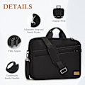 Miniatyrbilde 4 av 5: Laptopveske 15 15.6 16 Tommers Dokumentmappe PC-veske Nettbrett Datamaskin Skulderveske, Vanntett Stoff, Lett Robust for Business Casual eller Skole