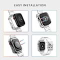 Miniatyrbillede 4 af 5: Transparent Apple Watch Rem 38/40/41mm, Blød Silikone Sportsrem Krystal iWatch Armbånd til Apple Watch Series 8/7/6/SE/5/4/3