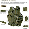 Miniatyrbillede 2 af 5: Militær Taktisk Mesh Vest, Kampvest med Bælte til Airsoft CS Spil Militær-grøn