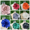 Miniatyrbilde 5 av 5: (Blodig ROSA) Elegant 24cm Håndlaget Jakkenål Vakker Sateng Blomst Jakkenål Delikat Brosje Smykker for Arbeid og Business Blodig ROSA