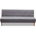 Miniatyrbilde 1 av 5: Clic Clac Armless Trekk Elastisk Stretch Sofatrekk Sovesofa Trekk Armløs Sofatrekk (Grå)