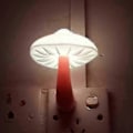 Miniatyrbilde 3 av 5: To-pakning Lyskontroll Sopp Dekorativt Nattlys, Lyssensor Bryter Nattlampe Led Lys Bursdagsgave (Gul) f54