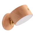 Miniatyrbillede 1 af 5: Magnetisk væglampe i træ, 360° roterbar LED væglampe USB genopladelig batteridrevet dæmpbar natlampe læselampe magnetisk skab