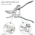 Miniatyrbillede 5 af 5: Japansk beskæresaks, 8 tommer professionelt bypass-design, ergonomisk haveredskab