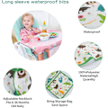 Miniatyrbillede 3 af 5: Baby Spisehagesmækker - Langærmet baby vænningshagesmæk, vandtæt og let at rengøre, maskinvaskbar, dækker baby og højstol fuldt ud