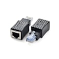 Pikkukuva 1 / 4: Cat5E/Cat6 Rj45 Ethernet -sovitin, 2 kpl Rj45/8P8C uros-naaras 90 asteen suorakulmainen Ethernet-sovitin tukee Cat6/Cat5E:tä (Ethernet-sovitin)