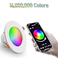 Miniatyrbild 2 av 5: Paket LED infälld taklampa 10 W dimbar downlight 800 lm Rgb+cct+ac85 265v Bluetooth spotlight för vardagsrum