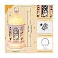 Miniatyrbillede 3 af 5: 12 stk. Mini Ramadan Candle Mubarak Lanterne LED Eid Mubarak Lanterne Måne Stjerne Lanterner Marokkansk Stil H