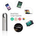Pikkukuva 4 / 5: USB-muistitikku 32GB, Mini USB-muistitikku 32GB USB 2.0 -muistitikku Cle USB 32GB koukulla kannettavalle/PC:lle/autolle jne. Hopea