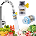Miniatyrbillede 1 af 5: Vandhane Vandfilter, Uooker 2 stk. Aktiveret Kulstof Køkkenhane Filter, Fjerner Klor Fluorid Tungmetaller Har