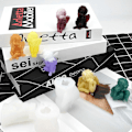 Miniatyrbillede 3 af 5: Silikone Lysform 4 stk. Engel Lysforme 3D Engel DIY Epoxy Resin Forme Chokolade Silikone Fondant Form Engelformet Silikoneform Håndlavet Lys