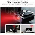 Miniatyrbild 4 av 5: Blå Projektionsväckarklocka, Dubbel Alarmtid, LED-Display Elektronisk Klocka, Neutralt Vitt Ljus, Lämplig för Sovrum, Vardagsrum
