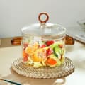 Miniatyrbild 5 av 5: Glasgryta med lock, dubbla handtag, 1,5L