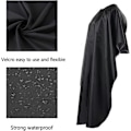Pikkukuva 4 / 5: 150x120cm Hiustenleikkuuviitta, Unisex Salonki Vedenpitävä Nylon Hiustenleikkuuviitta Kampaamoon tai Kotiin Musta