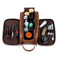 Miniatyrbild 4 av 5: Necessär för män, Stor Rese Rakning Dopp Kit Vattentålig Badrum Toalettartiklar Organizer PU Läder Kosmetikaväskor