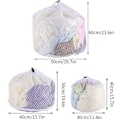 Miniatyrbilde 3 av 5: 3 stk. Vaskenett, Vaskeposer med Snøring Gjenbrukbar Mesh Vaskepose for Vaskemaskin Bluse, Undertøy, BH, Sokker, Strømper, Undertøy, Ling