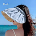 Miniatyrbilde 4 av 5: Visir for kvinner, Anti UV Visir Caps, Sammenleggbar Hatt, Bredbremmet Strandhatt, Solbeskyttelseshette, UPF50+, for Tennis, Utendørs Fritid, Strandreise, Løping (Be