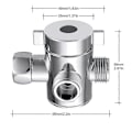Miniatyrbild 2 av 5: 3-vägs duschomkopplare, G1/2 tum T-formad adapterventilanslutning, trevägs splitterhål passar många kranstillbehör