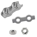 Miniatyrbilde 2 av 5: 6 stk. M4 Duplex Klemme 304 Rustfritt Stål Kraftig Wire Rope Clips Duplex Bolt Kabelklemme for Wire Rope Tau Klessnor Faste Patio Hengende Seil d
