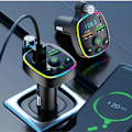 Pikkukuva 5 / 5: Langaton Bluetooth 5.3 FM-lähetin autoon, nopea 3.1A laturi, Bluetooth-radioadapteri, PD+QC3.0, melua vaimentava mikrofoni ja musiikkisoitin