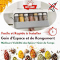 Miniatyrbild 2 av 5: Kryddförvaring för kök + 6 Gratis Kryddburkar *Praktisk och Elegant* Bättre än en kökslådsorganisatör, välj detta kryddställ. Unik design
