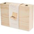Miniatyrbilde 5 av 5: Champagne Gaveeske med Lokk, 2 Stilkfrie Fløyter, Tre Design