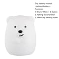 Børne Natlampe, 9 Farver Silikone LED Lampe med Teddybjørn, Sød Blinkende Sengelampe til Børneværelset