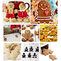 Miniatyrbild 5 av 5: Pepparkaksgubbe Kakformar, Roligt Set för Julbak