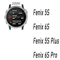 Miniatyrbild 5 av 5: För Garmin Fenix 7s/6s Pro/5s Plus/instinct 2s Utskuren Blommönster Silikon Klockarmband Justerbart Snabbfäste