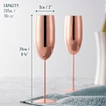 Miniatyrbilde 2 av 4: Sett med 4 Rosegull Champagneglass (296ml) Rustfritt Stål for Mimosas og Feiringer