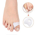 Miniatyrbild 1 av 5: 4-pack Gel Tåseparator (Vit) för Överlappande Tår, Hallux Valgus, Stortåjustering, Stöd & Mellanlägg