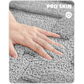 Miniatyrbilde 2 av 5: Sklisikker badematte 40x60cm, absorberende og vaskbar baderomsmatte, grå mikrofiber badematte dusjmatte for bad, toalett, kjøkken, gang