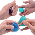 Miniatyrbilde 2 av 5: Bleu Ovale treningsballer for håndrehabilitering - antistressballer (4 stk. med 3 motstandsnivåer)
