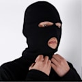 Miniatyrbillede 5 af 5: (Lyseblå) Vinter Unisex Strikket Hue Tre Huller Ensfarvet Hel Ansigt Balaclava Dome Strikket Ansigtsdækning Hue til Udendørs Cykling Sky Blue