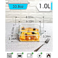 Miniatyrbilde 2 av 5: Liten gryteform med lokk, 20,5 x 15,5 x 8,6 cm glassform med lokk, individuelle firkantede gryteformer, mikrobølgeovn- og ovnssikker