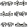 Miniatyrbilde 1 av 5: 6 stk. M4 Duplex Klemme 304 Rustfritt Stål Kraftig Wire Rope Clips Duplex Bolt Kabelklemme for Wire Rope Tau Klessnor Faste Patio Hengende Seil d