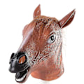 Miniatyrbillede 4 af 4: (SORT) Heste Maske Udklædning Hestehoved Latex Masker Til Voksne Maskerade MXBC