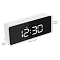 Miniatyrbild 2 av 3: Digital LED spegelklocka 12/24 timmars alarm och snooze-funktion C/f inomhustermometer, justerbar LED-ljusstyrka