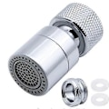 Miniatyrbillede 1 af 5: 360° Drejelig Vandhane Belufter Messing 2 Tilstande Justerbar Køkkenhane Filter Bubler med Dyseadapter - til Vandhaner med M22 Udvendigt Gevind Dyse eller