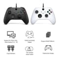 Miniatyrbillede 4 af 5: (Blå) Kablet Controller til Xbox One Microsoft Xbox Series X S Joystick Gamepad Spillekonsol Joypad PC Håndtag Grip Dobbelt Vibration