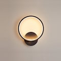 Miniatyrbild 1 av 5: 12W LED Vägglampa Inomhus Rund Svart Varmvit 3000K Modern för Sovrum Vardagsrum Trappa