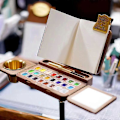 Miniatyrbillede 2 af 5: Raffineret Håndlavet Træpalette, et Ideelt Valg for Kunstnere