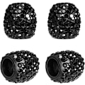 Miniatyrbillede 1 af 5: 4 stk. sorte dækventilhætter, håndlavede rhinestone glitter bildæk hætter bling ventilspindeldæksler til biler, lastbiler, motorcykler