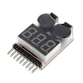 Miniatyrbilde 1 av 5: 1S-8S Batteritester, RC Batterialarm Summer Lipo Sjekker med LED for Lipo, Li-ION, Li-Fe Batteri Fonepro