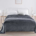 Miniatyrbillede 2 af 3: (Grå 200x230cm) Flanel Tæppe Aircondition Tæppe Koral Sofa Tæppe