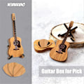Miniatyrbild 5 av 5: Trälåda för Plektrum till Akustisk Gitarr i Mini Gitarrformad Design