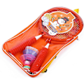 Miniatyrbild 5 av 5: Badmintonracketset för barn | Lättviktigt utomhusracket med fjäderbollar, inklusive 3 x badmintonbollar för barn och vuxna, orange