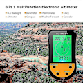 Miniatyrbild 4 av 5: Elektronisk Digital Höjdmätare 8 i 1 Multifunktionell LCD Bakgrundsbelysning Mini Höjdmätare Barometer Kompass Den