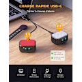 Miniatyrbilde 3 av 5: Sykkellykt med spot- og flomlys, USB-oppladbar LED-sykkellykt vanntett IP65